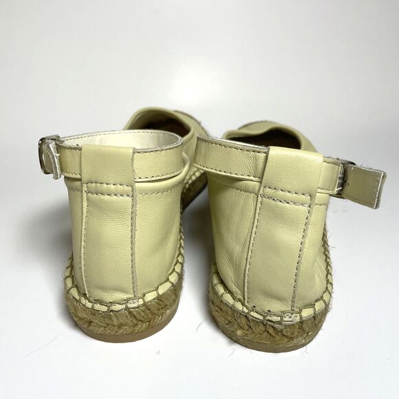 New Free People Mason Ballet Espadrille Flats Womens 6 Beige Leather Closed Toe - Picture 5 of 10